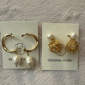 Pearl Earrings Set